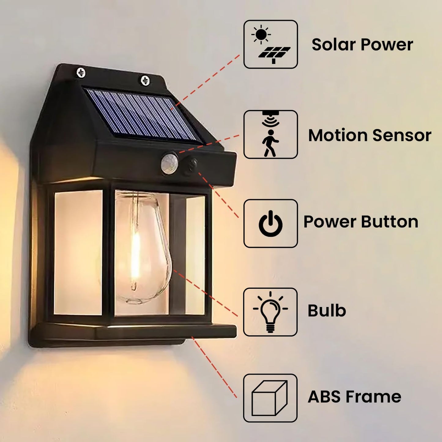 NextMount™ Solar Outdoor Wall Light